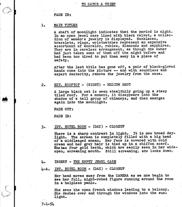 Page One: “To Catch a Thief” (1955)
