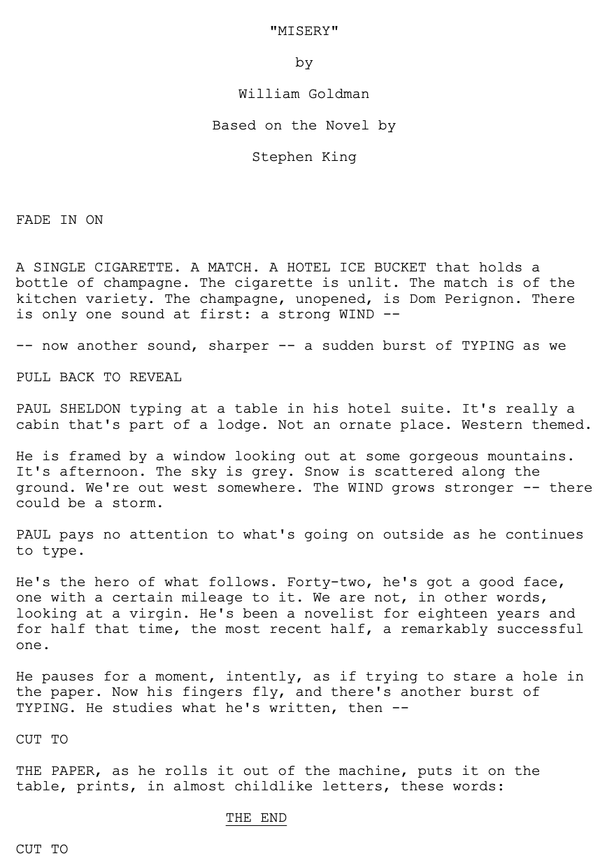 Page One: “Misery” (1990)