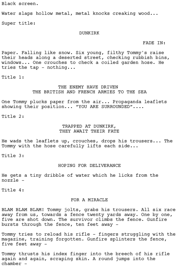 Page One: ‘Dunkirk’ (2017)