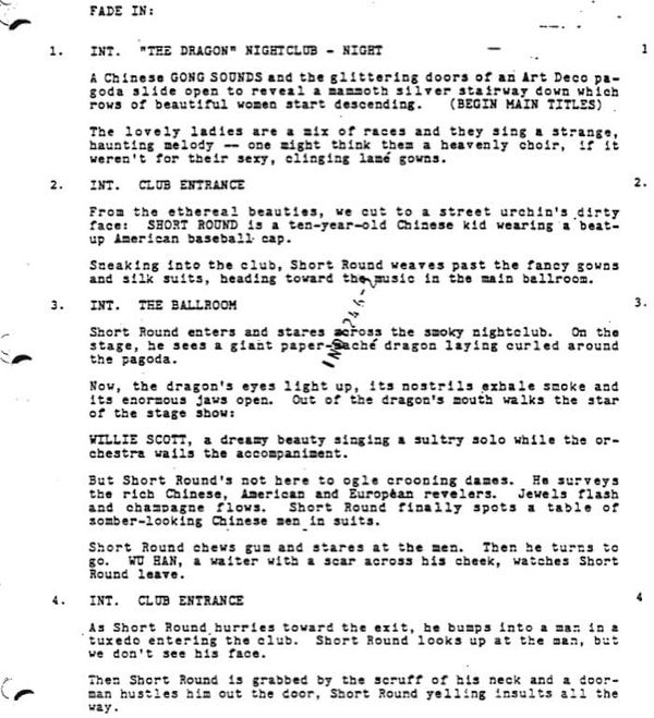 Page One: “Indiana Jones and the Temple of Doom” (1984)
