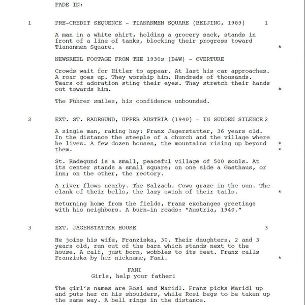 Page One: “A Hidden Life” (2019)