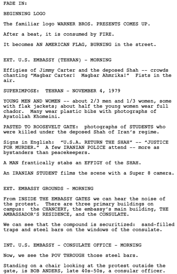 Page One: “Argo” (2012)