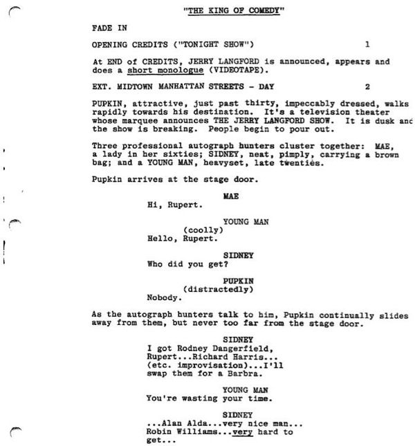 Page One: “The King of Comedy” (1982)