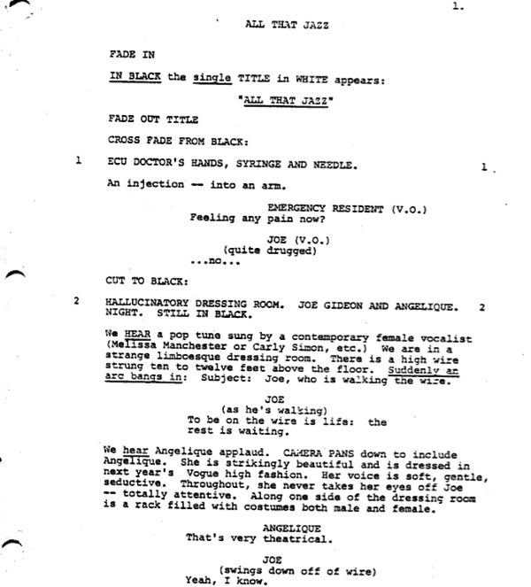 Page One: “All That Jazz” (1979)