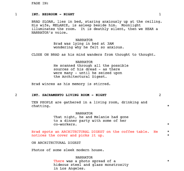 Page One: “Brad’s Status” (2017)