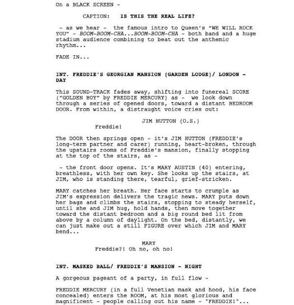 Page One: “Bohemian Rhapsody” (2018)