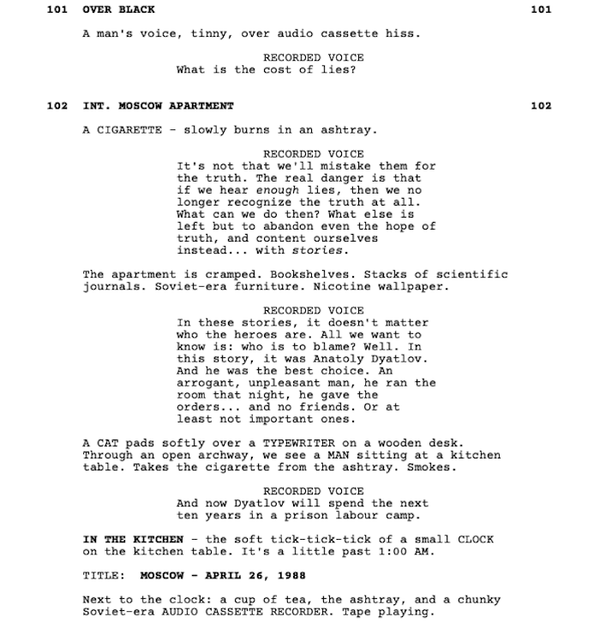 Page One: “Chernobyl”