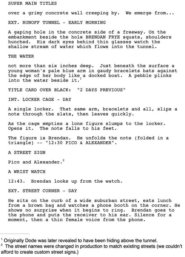 Page One: “Brick” (2005)