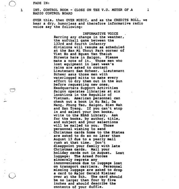 Page One: “Good Morning, Vietnam” (1987)