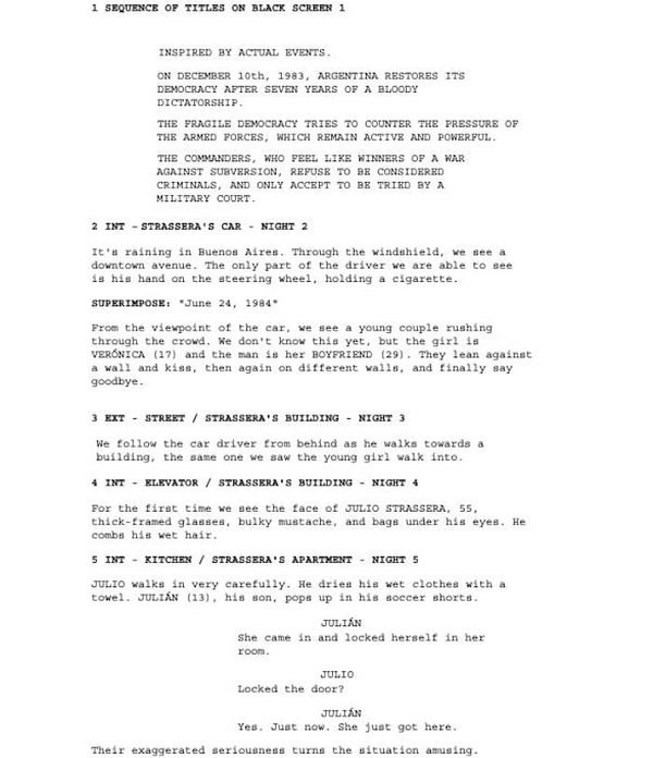 Page One: “Argentina, 1985” (2022)