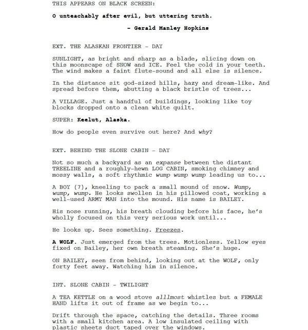 Page One: “Hold the Dark” (2018)