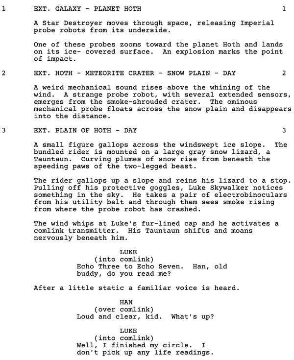 Page One: “Star Wars: Episode V — The Empire Strikes Back” (1980)