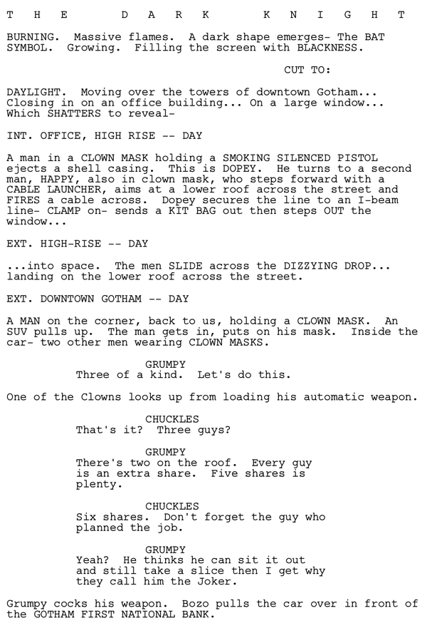 Page One: ‘The Dark Knight’ (2008)