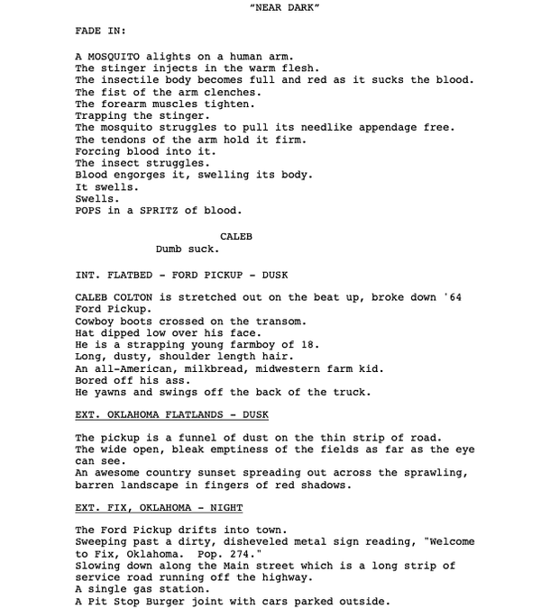 Page One: “Near Dark” (1987)