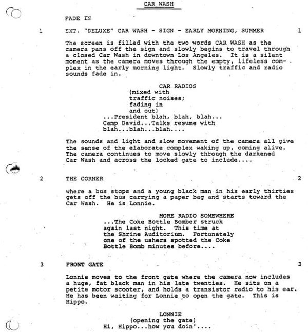 Page One: “Car Wash” (1976)