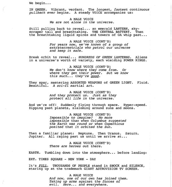 Page One: “Green Lantern” (2011)