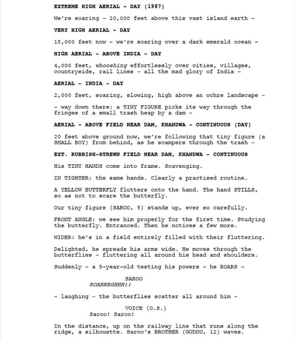 Page One: “Lion” (2016)