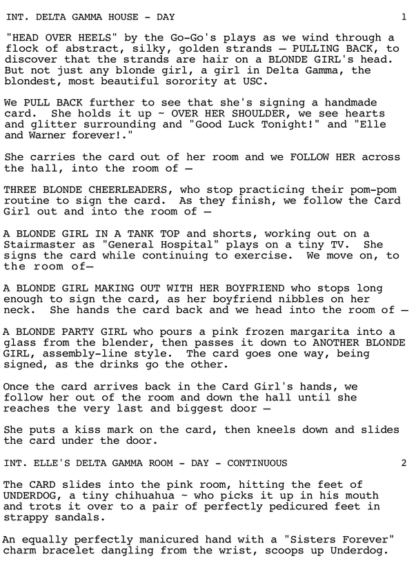 Page One: ‘Legally Blonde’ (2001)