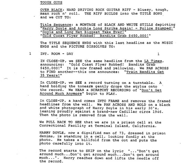 Page One: “Tough Guys” (1986)