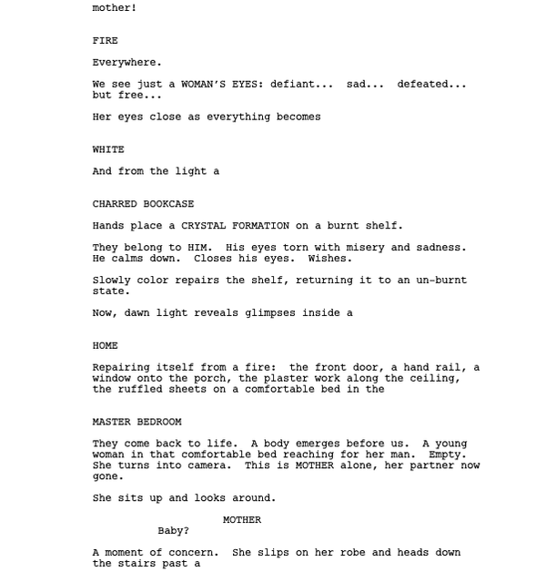 Page One: “Mother! (2017)”