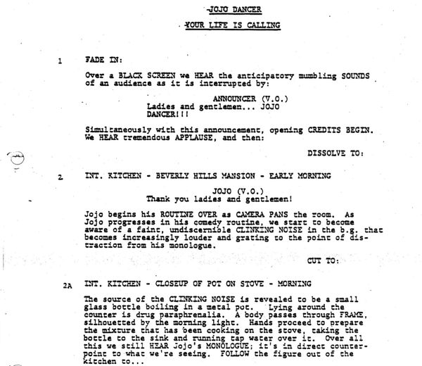Page One: “Jo Jo Dancer, Your Life Is Calling” (1986)