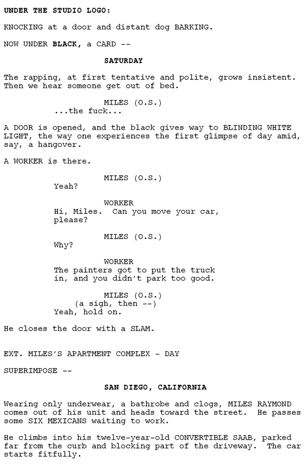 Page One: ‘Sideways’ (2004)