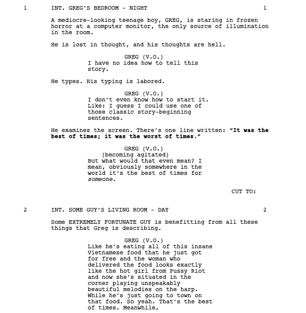 Page One: “Me and Earl and the Dying Girl” (2015)