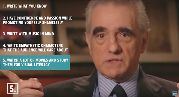 Video: 10 Screenwriting Tips from Martin Scorsese