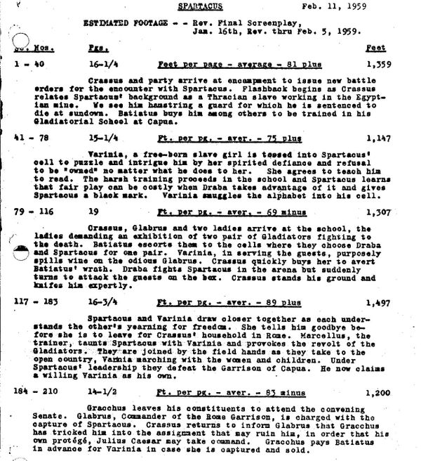 Page One: “Spartacus” (1960)