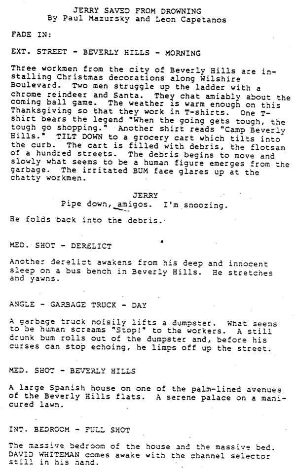 Page One: “Down and Out in Beverly Hills” (1986)