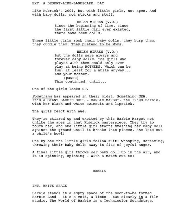 Page One: “Barbie” (2023)