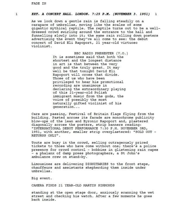 Page One: “The Song of Names” (2019)