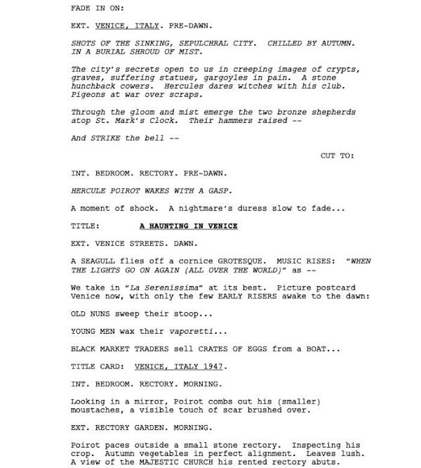 Page One: “A Haunting in Venice” (2023)