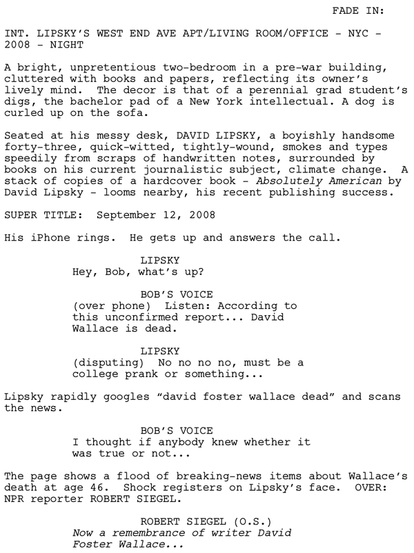 Page One: “The End of the Tour” (2015)
