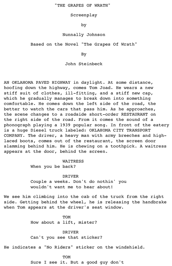 Page One: “The Grapes of Wrath” (1940)