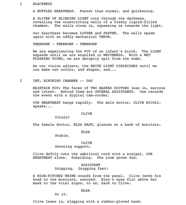 Page One: “Splice” (2009)