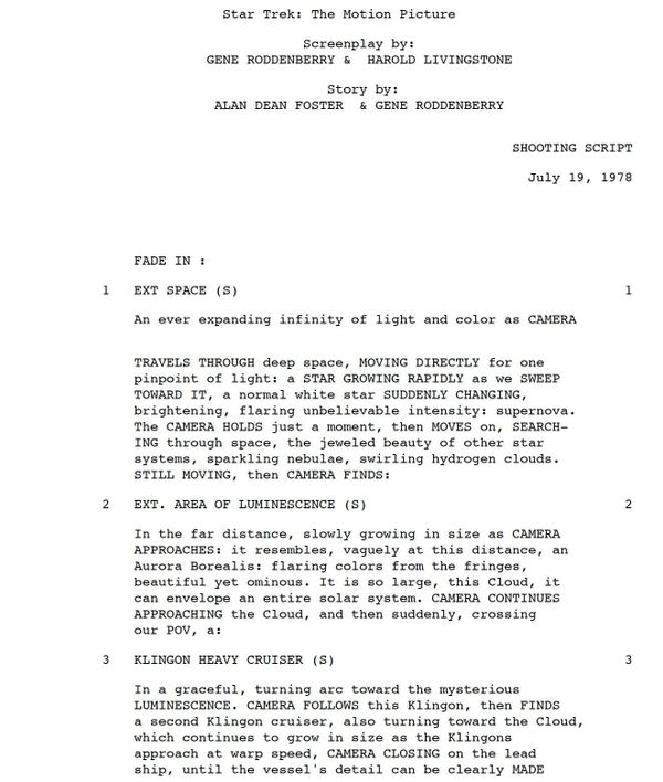 Page One: “Star Trek: The Motion Picture” (1979)