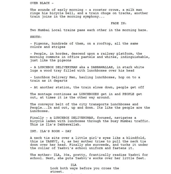 Page One: “The Lunchbox” (2013)