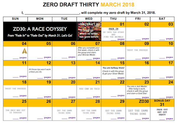Zero Draft Thirty: Story Prep
