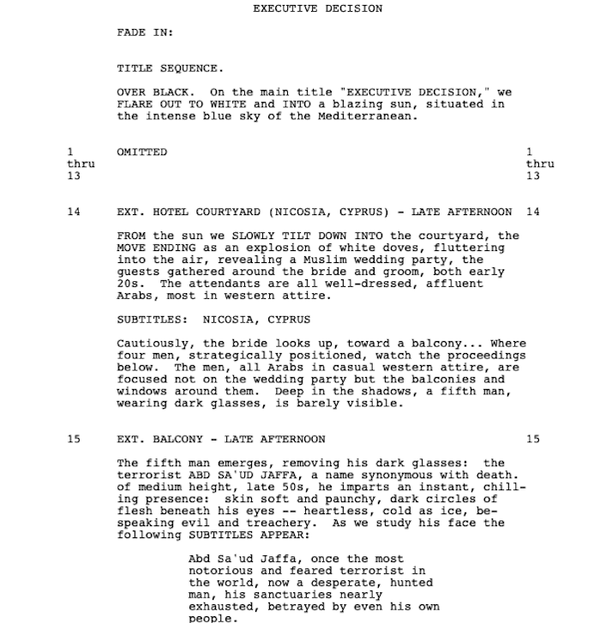 Page One: “Executive Decision” (1996)