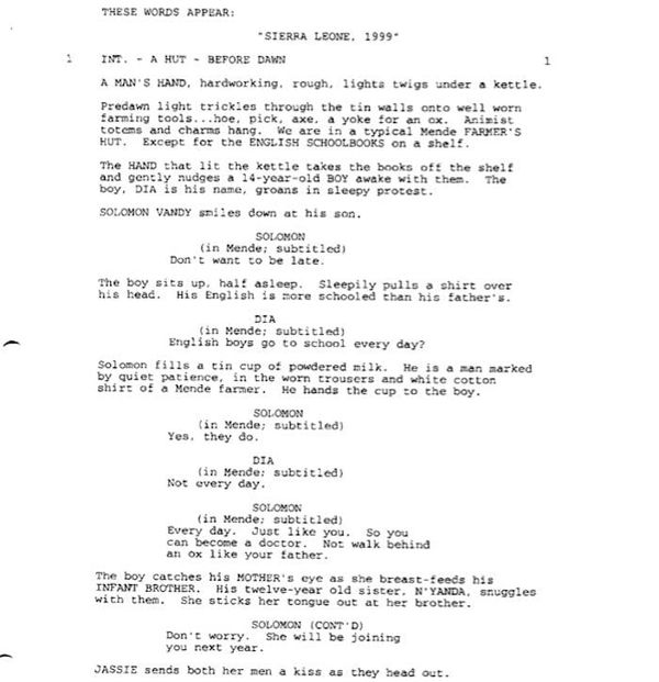 Page One: “Blood Diamond” (2006)