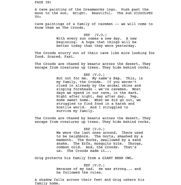 Page One: “The Croods” (2013)