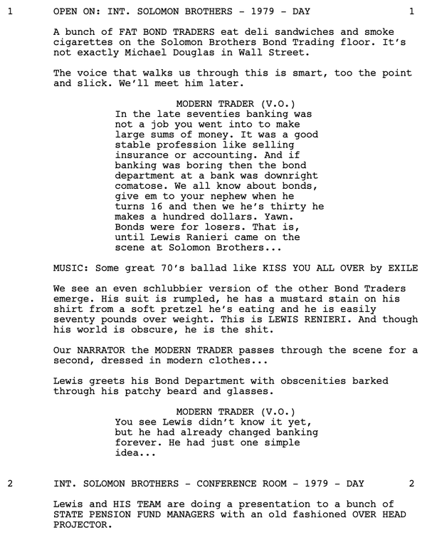 Page One: “The Big Short” (2015)