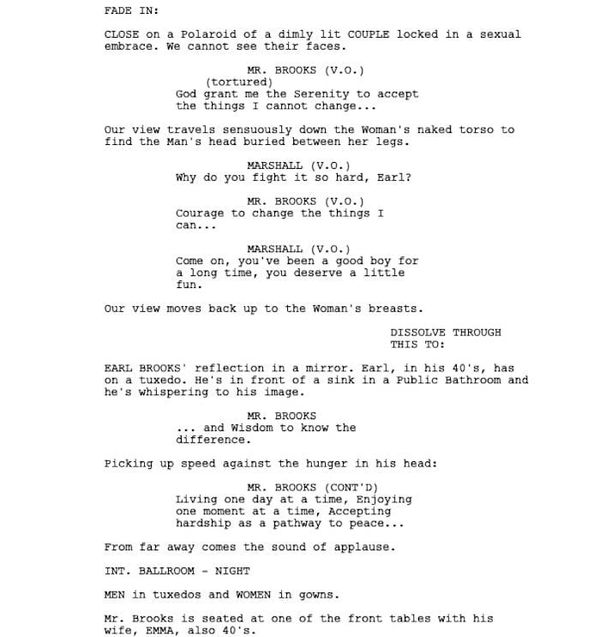 Page One: “Mr. Brooks” (2007)