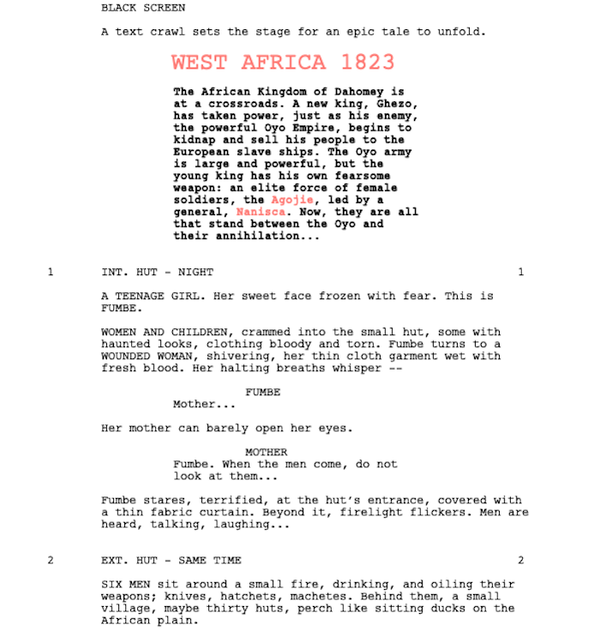 Page One: “The Woman King” (2022)
