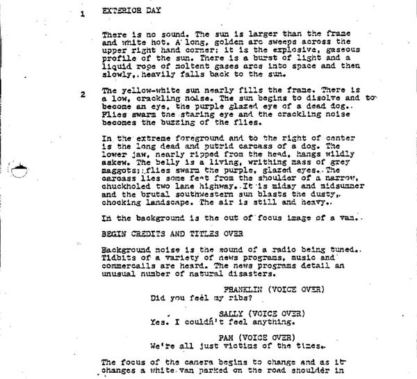 Page One: “The Texas Chain Saw Massacre” (1974)