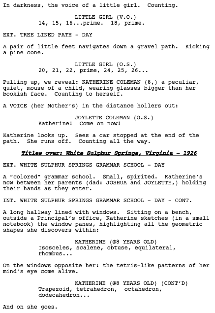 Page One: “Hidden Figures” (2016)