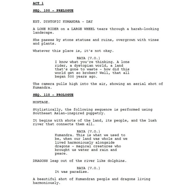 Page One: “Raya and the Last Dragon” (2021)