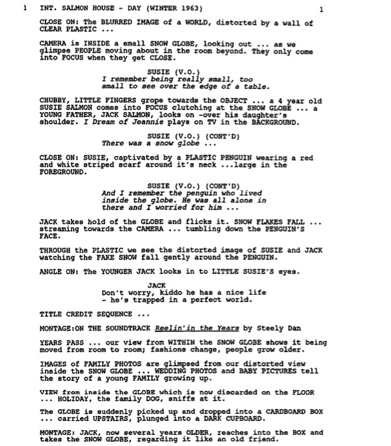 Page One: “The Lovely Bones” (2009)