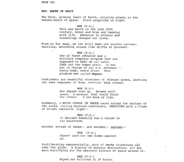 Page One: “Terminator Genisys” (2015)